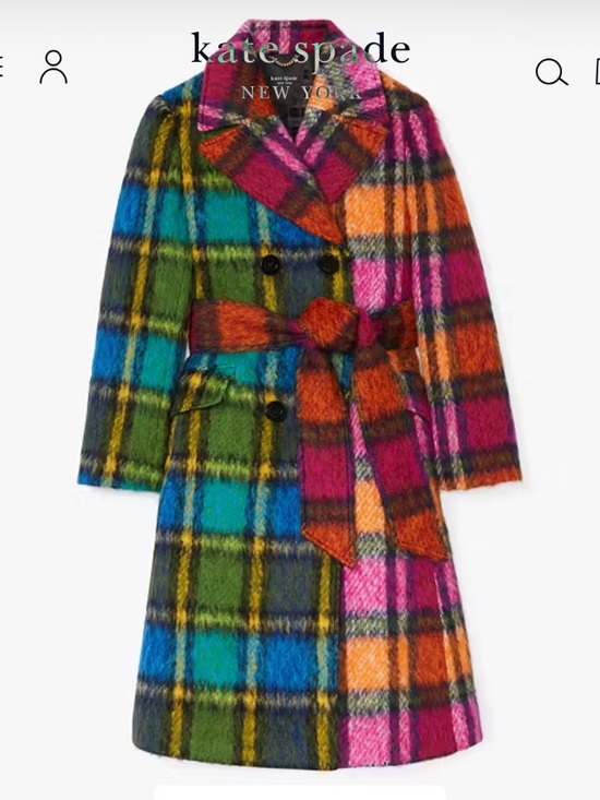 kate spade Jackets & Blazers - Kate Spade Grand Plaid Wool Coat